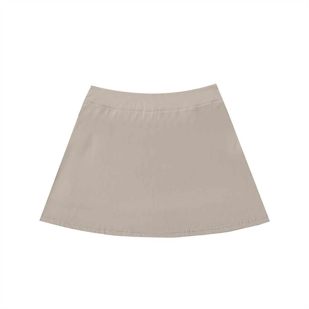 High-Waist Pocketed A-Line Skirt